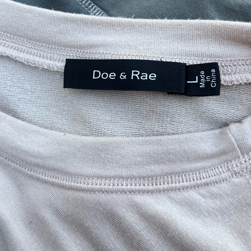 DOE & RAE LONG SLEEVE COLOR BLOCK PULLOVER WOMENS LARGE - Picture 6 of 8